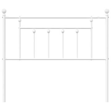 Stylish White Metal Headboard 107 cm | Durable Steel Design