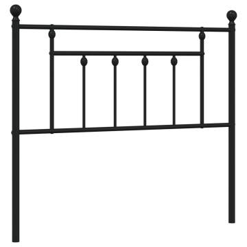 Metal Headboard Black 107 cm | Stylish & Sturdy Design