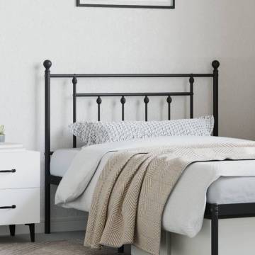 Metal Headboard Black 107 cm | Stylish & Sturdy Design