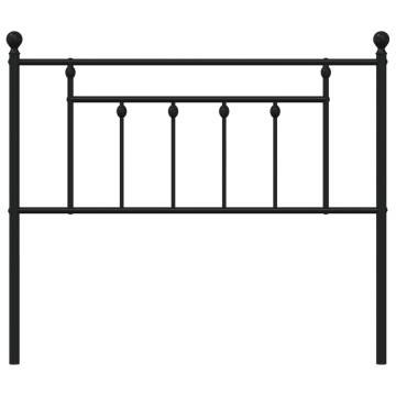 Metal Headboard Black 107 cm | Stylish & Sturdy Design