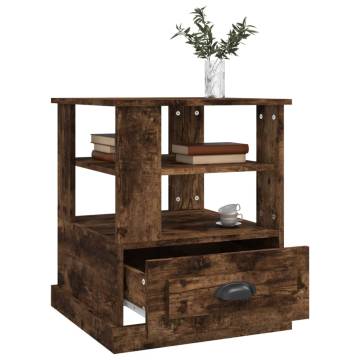 Elegant Smoked Oak Side Table - 50x50x60 cm | Hipomarket