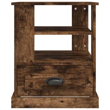 Elegant Smoked Oak Side Table - 50x50x60 cm | Hipomarket