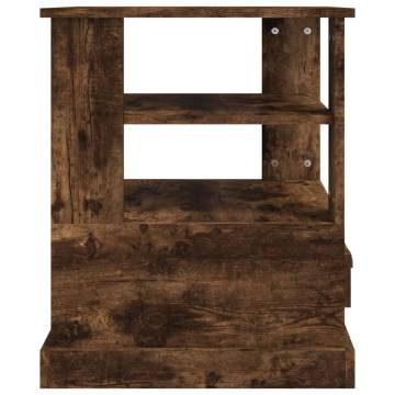 Elegant Smoked Oak Side Table - 50x50x60 cm | Hipomarket