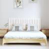 Elegant White Wall Headboard - Solid Pine Wood | HiPoMarket