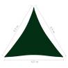 Sunshade Sail Oxford Fabric Triangular 4.5m Dark Green