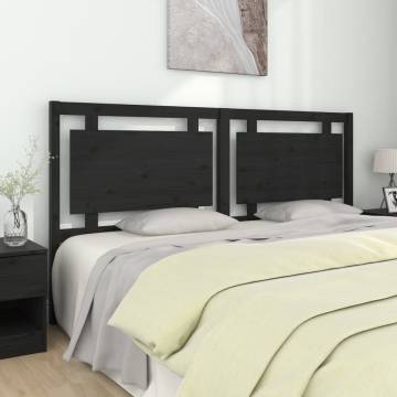 Stylish Black Bed Headboard – Solid Pine Wood | HipoMarket