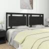 Bed Headboard Black 185.5x4x100 cm Solid Pine Wood Colour black Size 185.5 x 100 cm Quantity in Package 1 