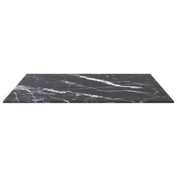 Stylish Black Tempered Glass Table Top - 60x60 cm