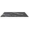 Stylish Black Tempered Glass Table Top - 60x60 cm