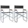 Director's Chairs 2 pcs Steel Black Colour black Quantity in Package 2 Number of 