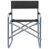 Director's Chairs 2 pcs Steel Black - Comfortable & Durable