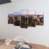 Birds Eye View NYC Skyline Canvas Wall Print Set - 200x100cm