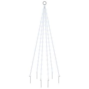 Christmas Tree on Flagpole with 108 LEDs - 180 cm Cold White