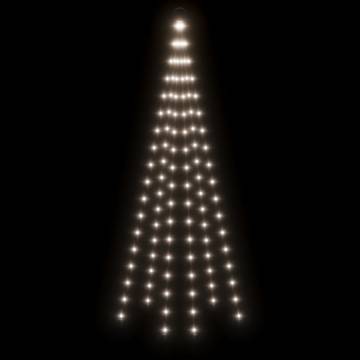 Christmas Tree on Flagpole with 108 LEDs - 180 cm Cold White