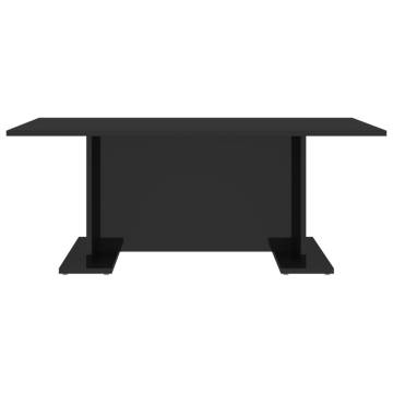 High Gloss Black Coffee Table - Modern Engineered Wood Design