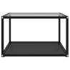 Stylish Coffee Table: Transparent & Black Tempered Glass 60x60cm