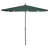 Garden Parasol with Pole 210x140 cm Green Colour green Quantity in Package 1 