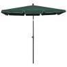 Garden Parasol with Pole 210x140 cm - UV Protective Green