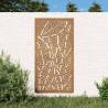 Garden Wall Decoration - Corten Steel Leaf Design (105x55 cm)