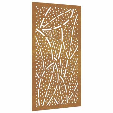 Garden Wall Decoration - Corten Steel Leaf Design (105x55 cm)