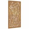 Garden Wall Decoration - Corten Steel Leaf Design (105x55 cm)