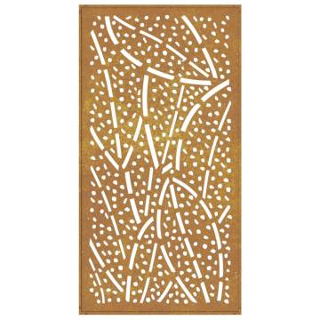 Garden Wall Decoration - Corten Steel Leaf Design (105x55 cm)