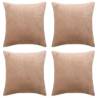 Cushion Covers 4 pcs Velour 80x80 cm Beige Colour beige Size 80 x 80 cm Quantity in Package 4 