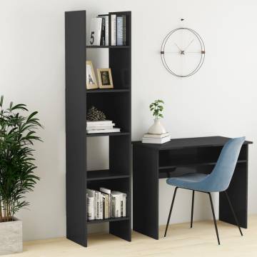 High Gloss Grey Book Cabinet - Stylish Storage Solution