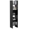 High Gloss Grey Book Cabinet - Stylish Storage Solution