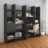 High Gloss Grey Book Cabinet - Stylish Storage Solution