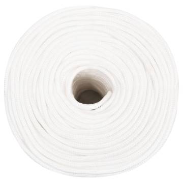 Boat Rope Full White 8mm 500m Polypropylene - Durable & Versatile