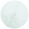 Table Top White Ø40x0.8 cm Tempered Glass with Marble Design Colour white Size Ø 40 cm Quantity in Package 1 