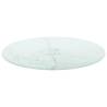 Stylish Table Top White Ø40 cm with Marble Design - Hipomarket