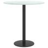 Stylish Table Top White Ø40 cm with Marble Design - Hipomarket