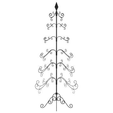 Black Metal Christmas Tree for DIY Decoration - 215 cm