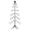 Black Metal Christmas Tree for DIY Decoration - 215 cm