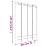 4-Panel Room Divider in White - 160x220 cm Fabric