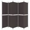 6-Panel Brown Room Divider - 300x220 cm Fabric Screen