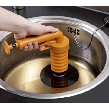 Drain Buster Handheld Drain Plunger - Orange & Black