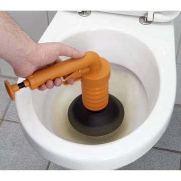 Drain Buster Handheld Drain Plunger - Orange & Black