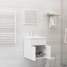 Stylish 2 Piece Bathroom Furniture Set - White Engineered Wood