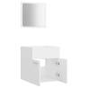 Stylish 2 Piece Bathroom Furniture Set - White Engineered Wood