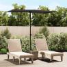 Outdoor Parasol with Aluminium Pole - 180x110 cm Black