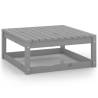 Garden Footstool 70x70x30 cm Grey Solid Wood Pine Colour grey Quantity in Package 1 Model footstool Number of 