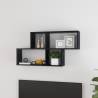 Wall Shelf High Gloss Black 100x18x53 cm Engineered Wood Colour high gloss black Quantity in Package 1 Number of Pieces 