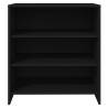 Elegant Black Sideboard - 70x40.5x75 cm Engineered Wood