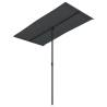 Outdoor Parasol with Aluminium Pole - 180x110 cm Black