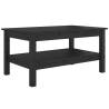 Elegant Black Coffee Table - Solid Pine 80x50x40 cm