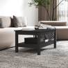 Elegant Black Coffee Table - Solid Pine 80x50x40 cm