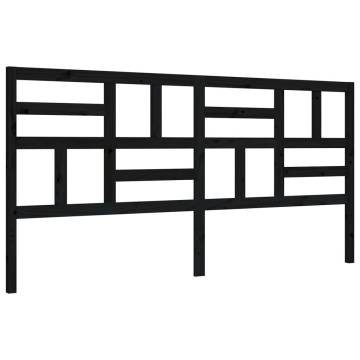 Black Super King Size Bed Frame with Headboard - Solid Wood